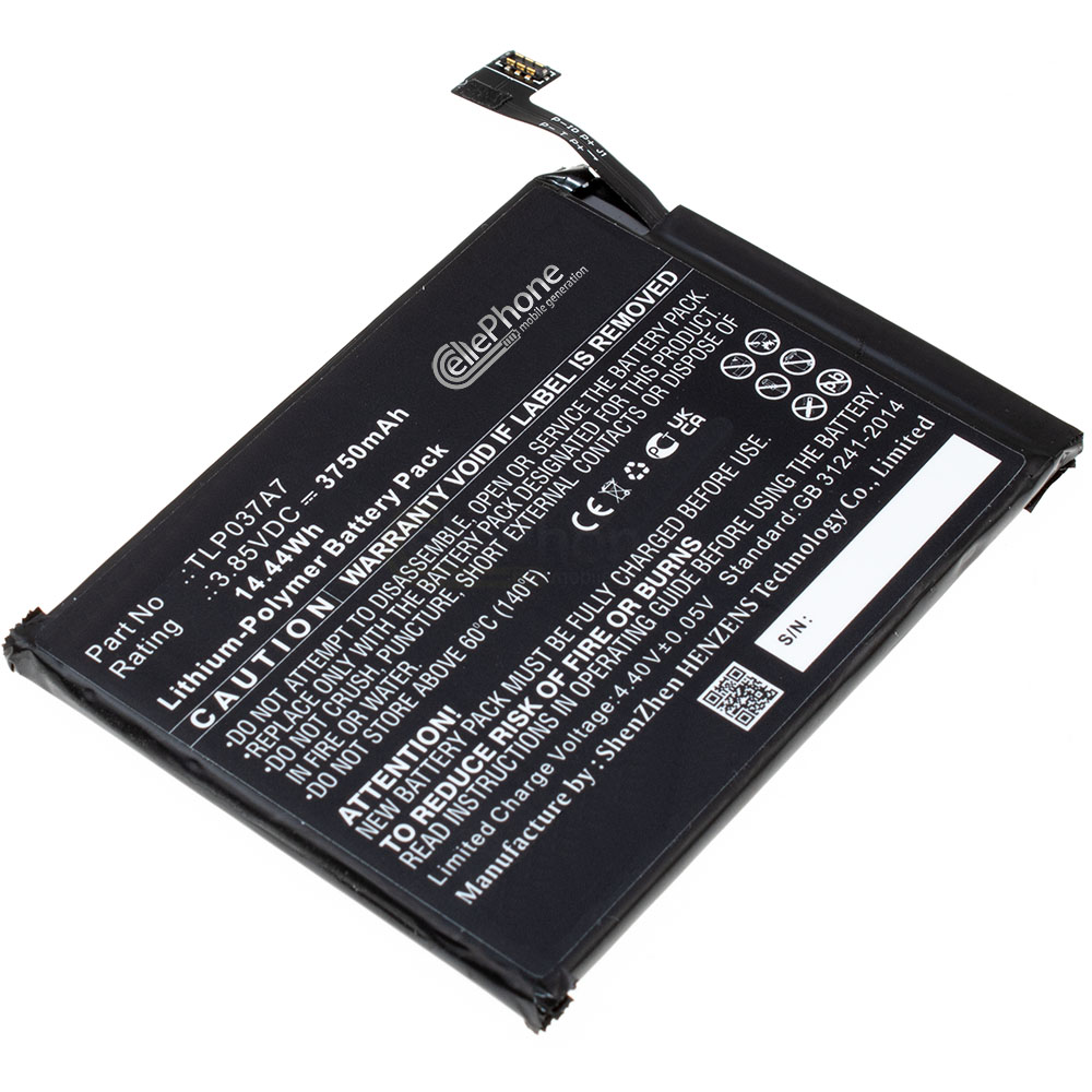 [9373] Batterie Li-Polymer pour Alcatel TCL Plex (remplace TLP037A7)