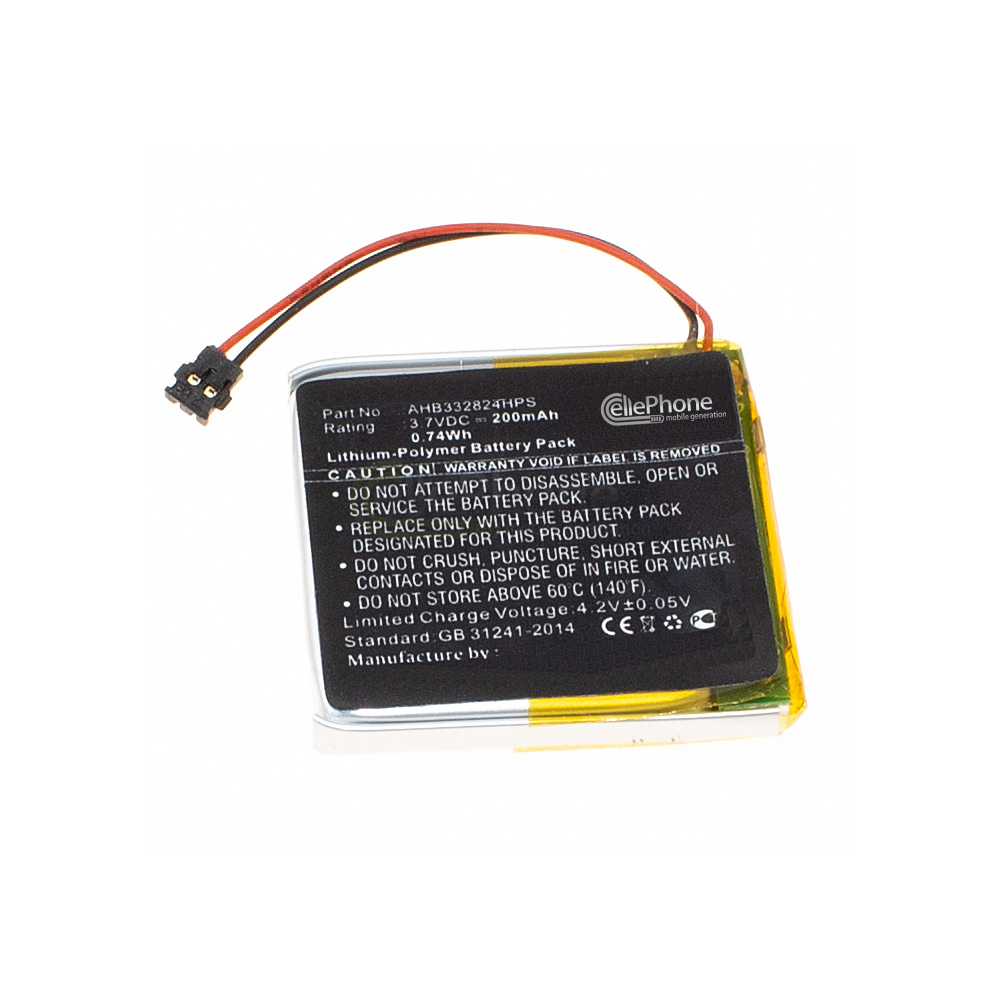 Akku Li-Polymer für TomTom Spark Cardio 2 + Music GPS (ersetzt AHB332824HPS)