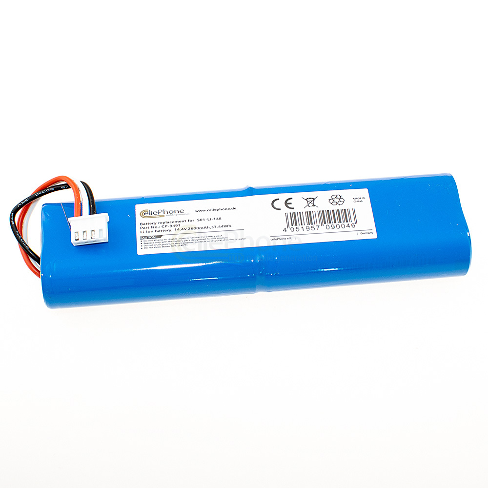 Akku Li-Ion für Ecovacs Deebot Ozmo 900 901 905 920 930 937 - Ozmo Slim 10 - Deebot DG31 DG36 DG70 DN56 DN58 DV33 DV35 DV37 DV66 (ersetzt S01-LI-148-2600) - 2600mAh / 14,4V