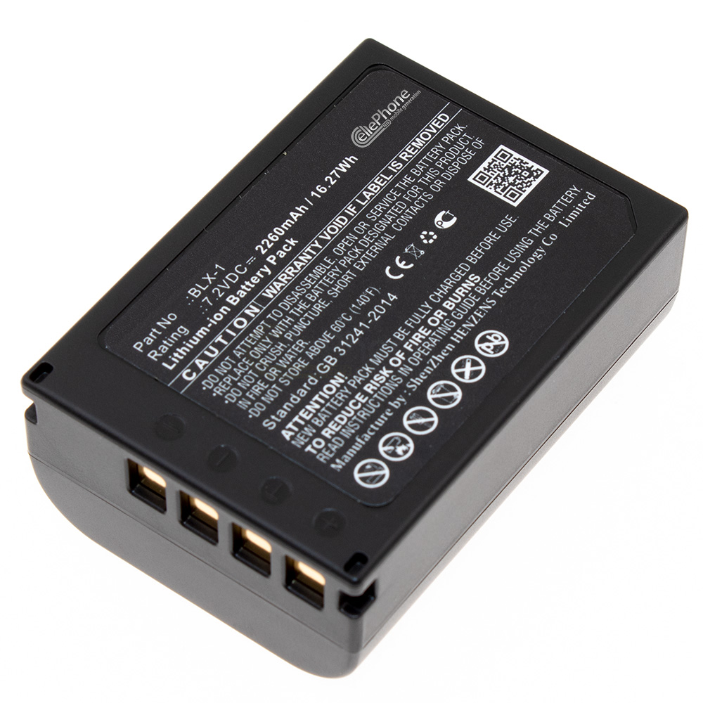 [9496] Akku Li-Ion kompatibel zu Olympus BLX-1 - 2260mAh / 7,2V