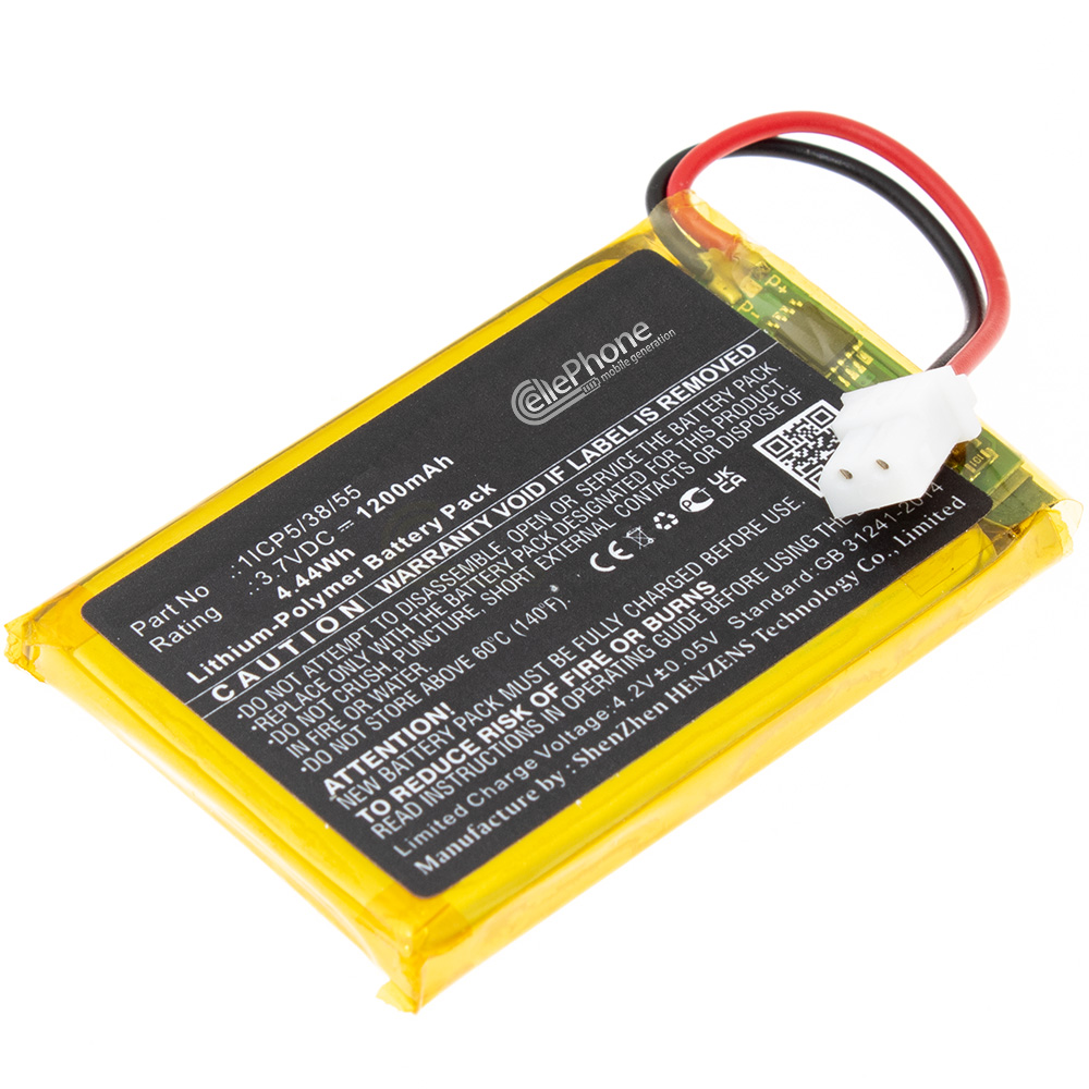 [9501] Batería Li-Polymer para Nuk Eco Control Audio 500 530D+ (reemplazado 1ICP5/38/55)