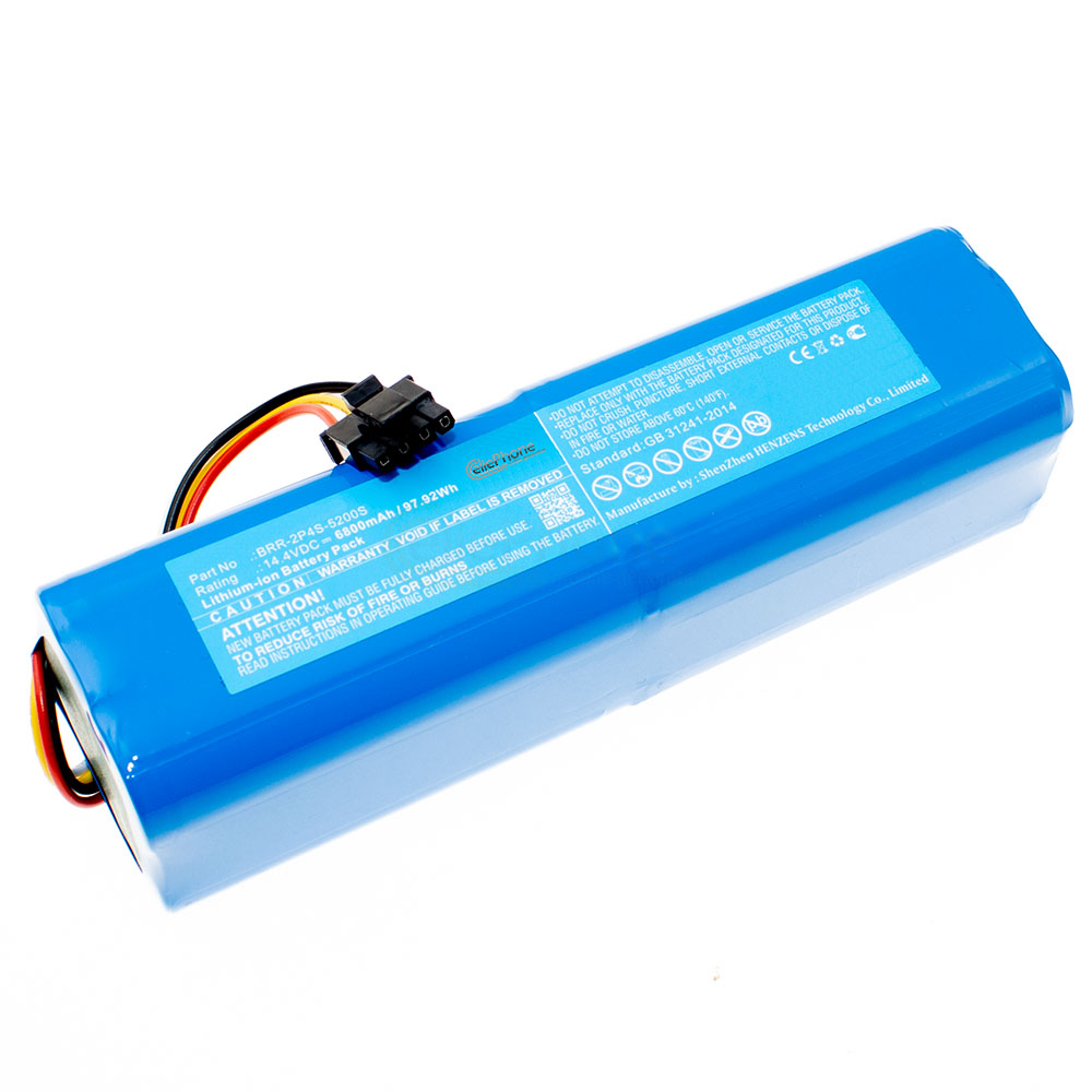 Akku Li-Ion für Xiaomi Mi Robot - Mijia Roborock S50 S51 - Roborock S60 S65 T60 T61 T65 - Dreame D9 Pro D9 F9 L10 Pro L20 (ersetzt BRR-2P4S-5200S) - 6800mAh / 14,4V