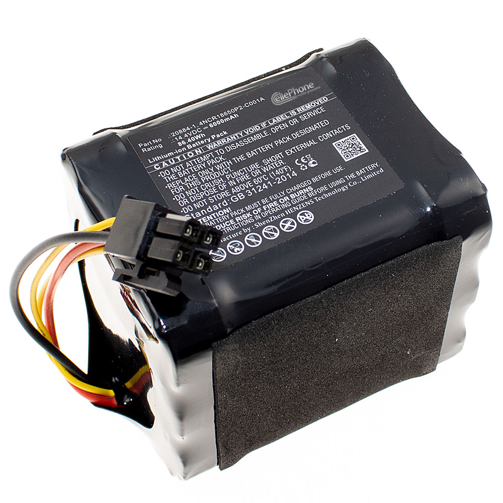 [9586] batteria Li-Ion per Vorwerk Kobold VR200 (sostituisce 4NCR18650P2-C001A) - 6000mAh / 14,4V