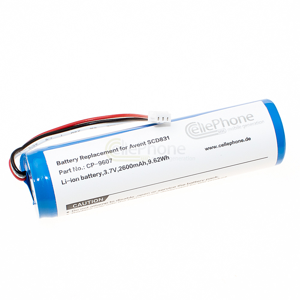 [9607] Akku Li-Ion für Philips Avent SCD831 SCD831/26 SCD835 SCD835/26 SCD835/52 SCD841/26 SCD845/26 (ersetzt 1S1PBL1865-2.6 MH64386 1J20) - 2600mAh