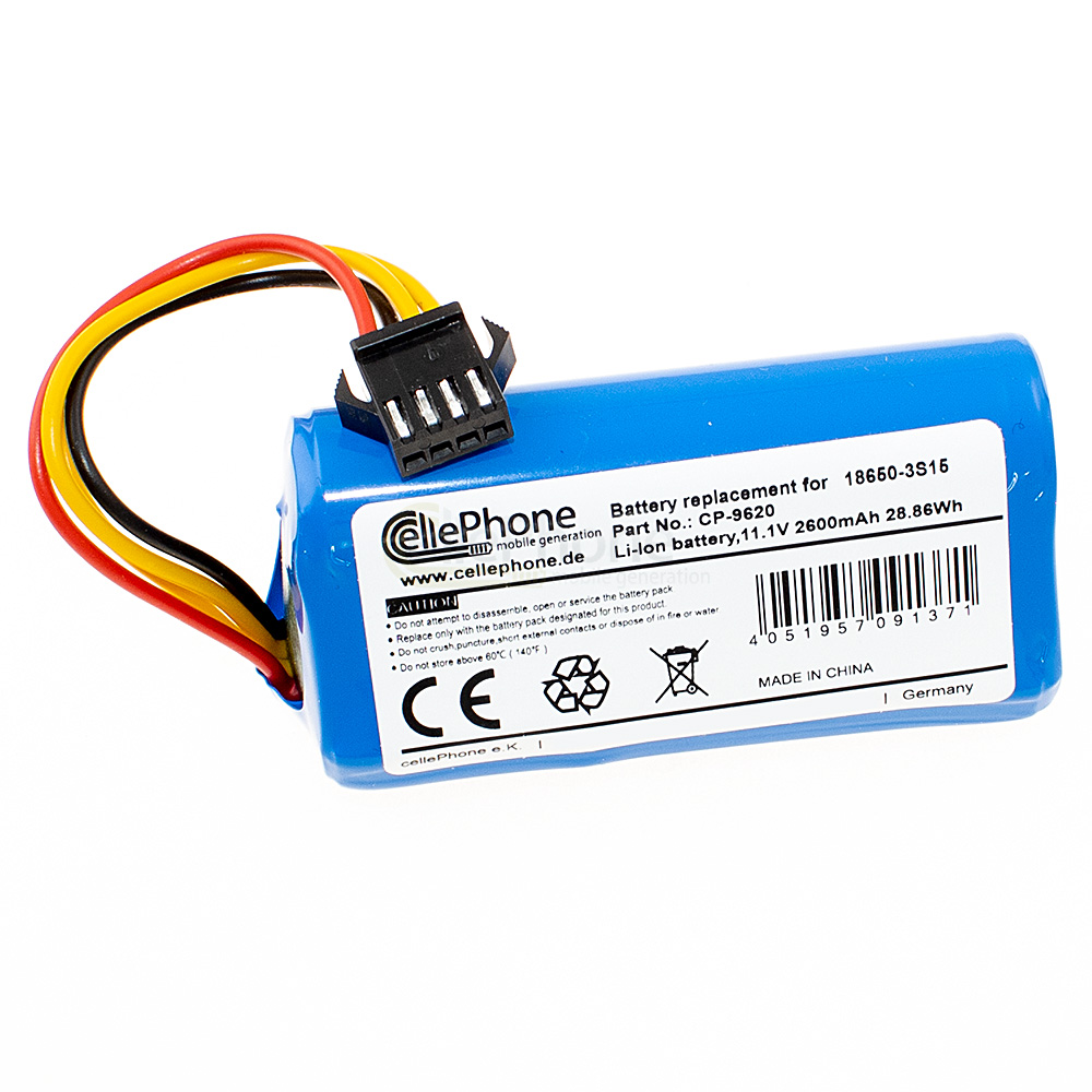 [9620] Batería Li-Ion para Pure Clean PUCRC25 PUCRC25_0 PUCRC26B (reemplazado 18650-3S15) - 2600mAh / 11,1V