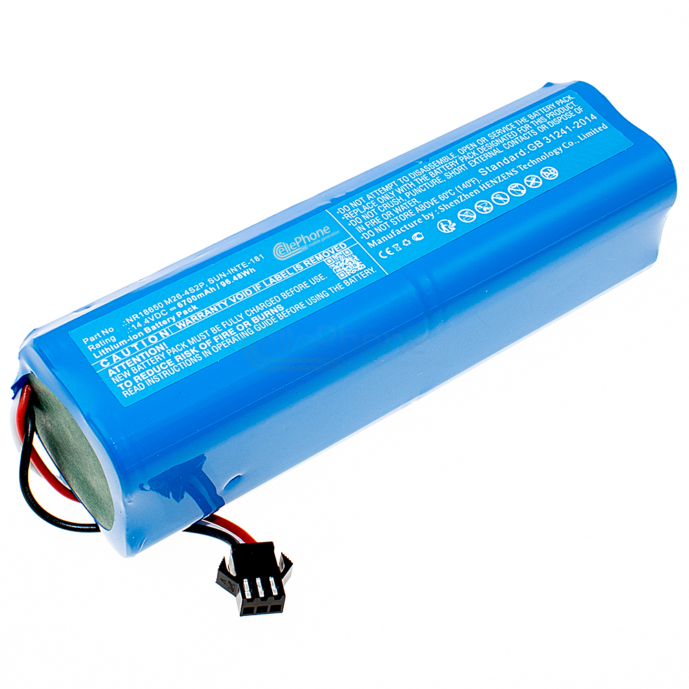 [9626] Batterie Li-Ion pour Proscenic LDS M7 Pro - M8 Pro - M7 Pro - M7 Max - Xiaomi Viomi S9 D800 (remplace NR18650 M26-4S2P) - 6700mAh / 14,4V