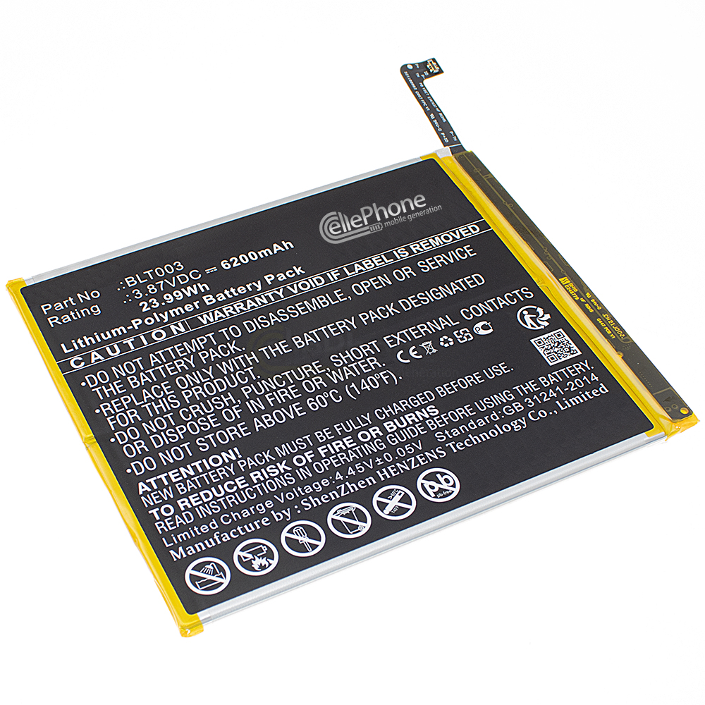 [9633] Akku Li-Polymer für Oppo Realme Pad Mini (ersetzt BLT003) - 6200mAh / 3,87V