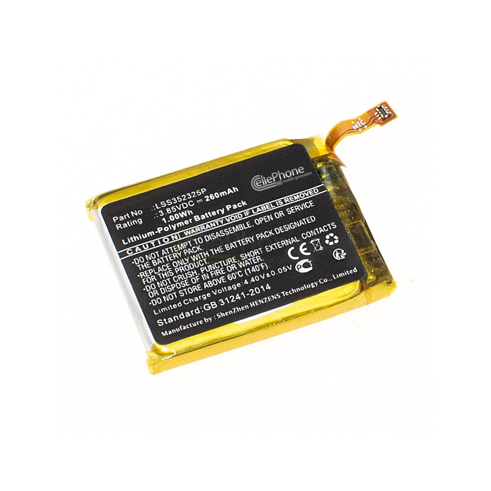 Batterie Li-Polymer pour Fitbit Versa 3 (remplace LSS352325P)