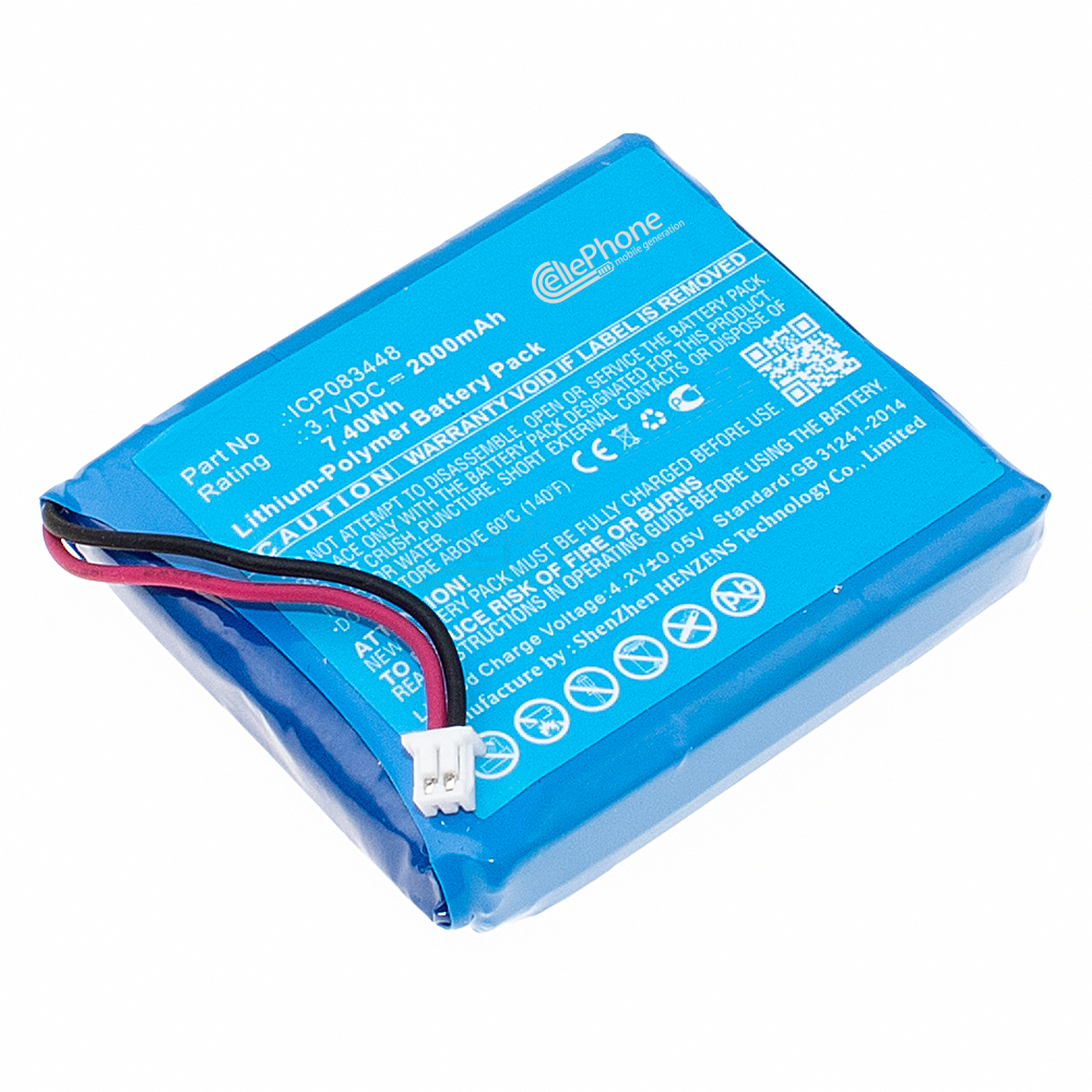 [9675] batteria Li-Polymer per Albrecht Tectalk Float PMR446 - Stabo Freecomm 850 (sostituisce ICP083448) - 2000mAh