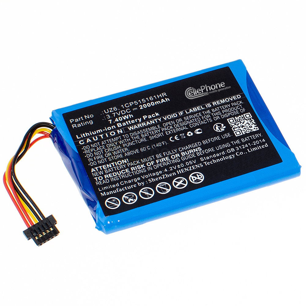 [9694] Batería Li-Ion para TomTom Pro 8270 8275 Truck - Bridge (reemplazado UZ6) - 2000mAh