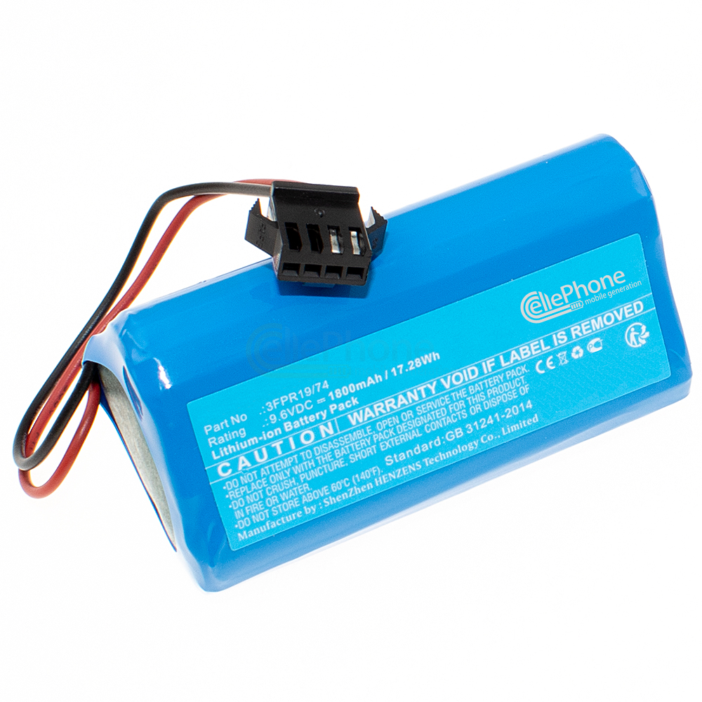Batterie Li-Ion pour Pure Clean PUCRCX70 (remplace 3FPR19/74) - 1800mAh / 9,6V - Version 2