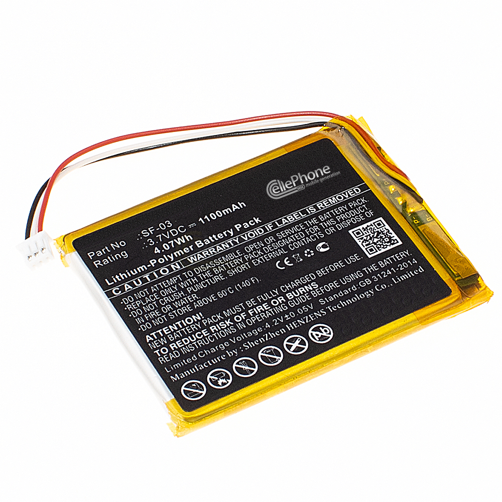Batterie Li-Polymer pour Sony XDR-P1DBP (remplace SF-03)