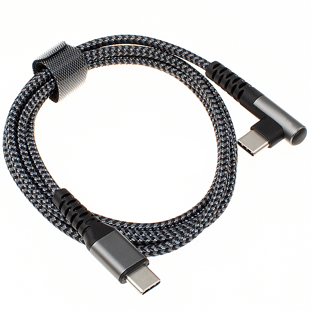 [9771] Ladekabel USB-C auf USB-C - Abgewinkelter Stecker - 1M