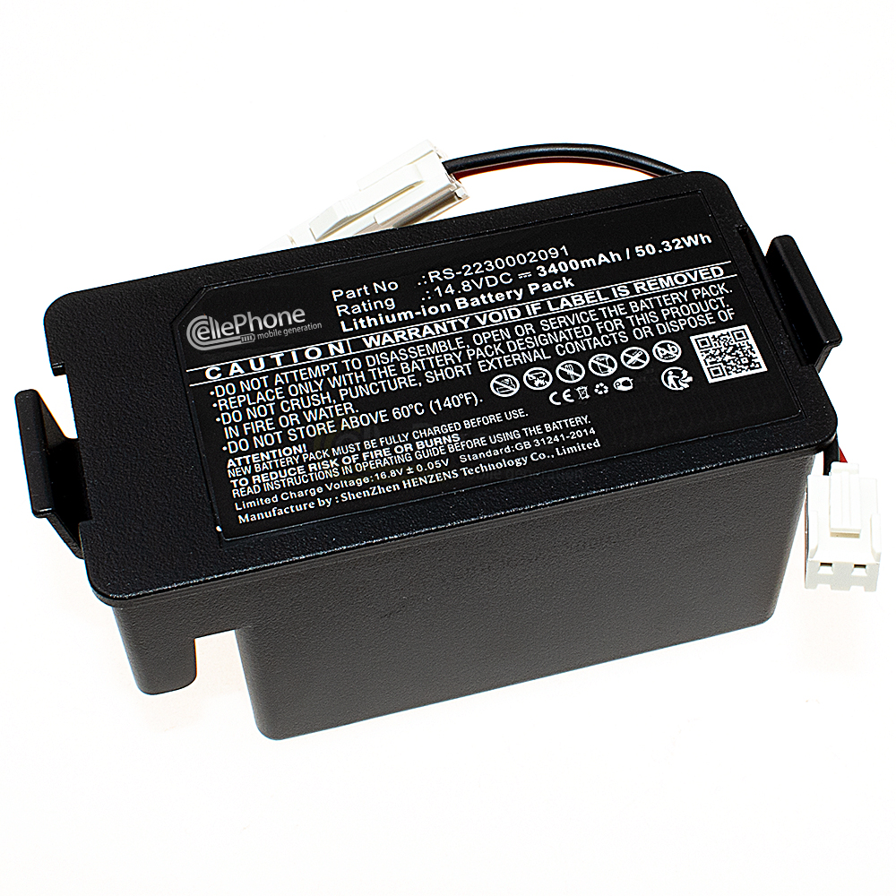 Akku Li-Ion für Rowenta RR7 RR7747 RR7755 (ersetzt RS-2230002091) - 3400mAh / 14,8V