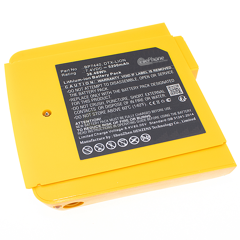 [9848] batteria Li-Ion per Fluke DTX-1200-M DTX-1200-MS DTX-1800-M DTX-1800-MS (sostituisce BP7440) - 5200mAh / 7,4V