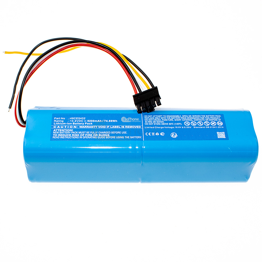 [9856] Akku Li-Ion für Cecotec Conga 4090 4490 4590 4690 5490 7090 (ersetzt 49CE5402) - 5200mAh / 14,4V
