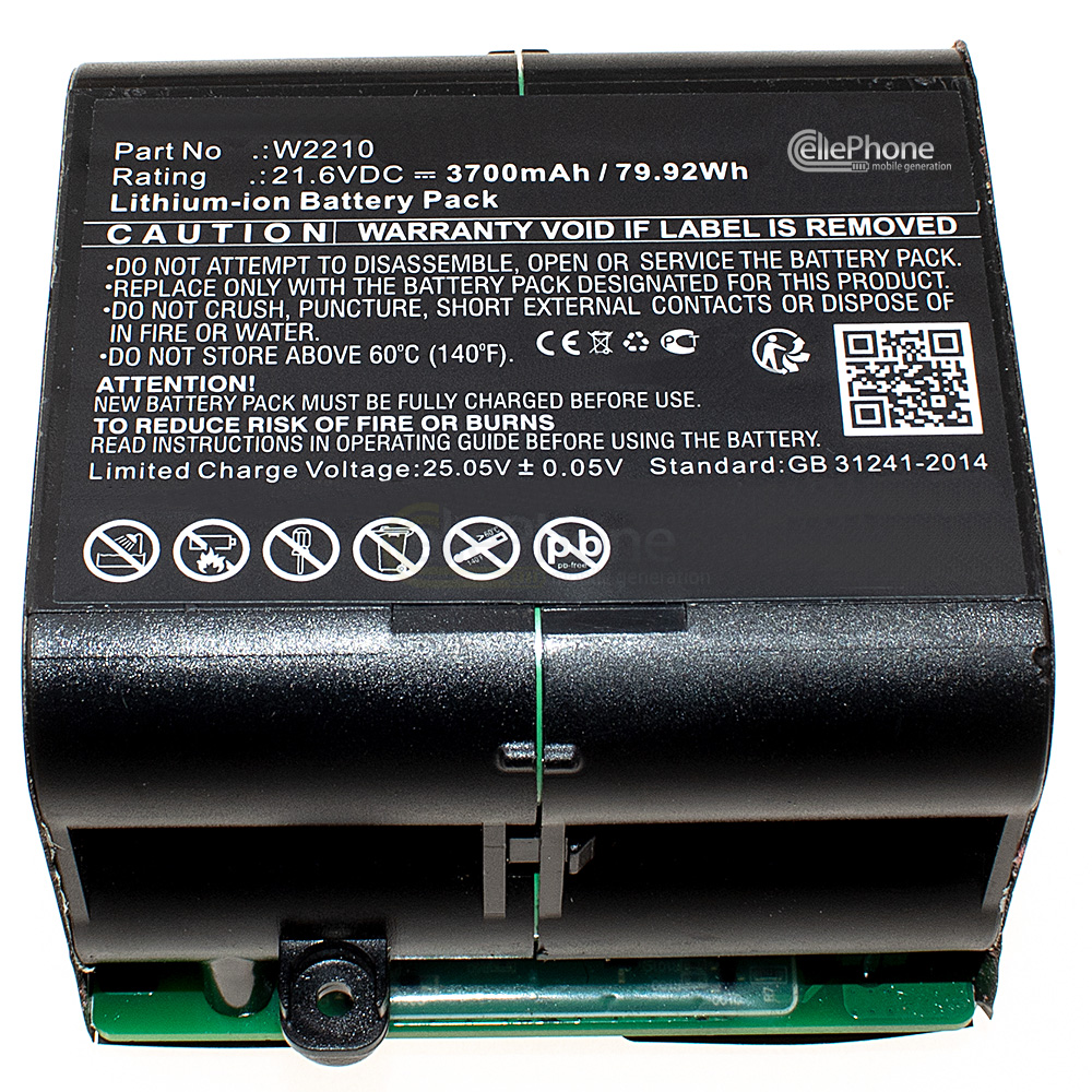 [9858] Batterie Li-Ion pour Dreame H12 - H12 Pro - H12 Pro Plus - H12 Pro Ultra - H13 Pro - H13 Pro Plus (remplace W2210) - 3700mAh / 21,6V
