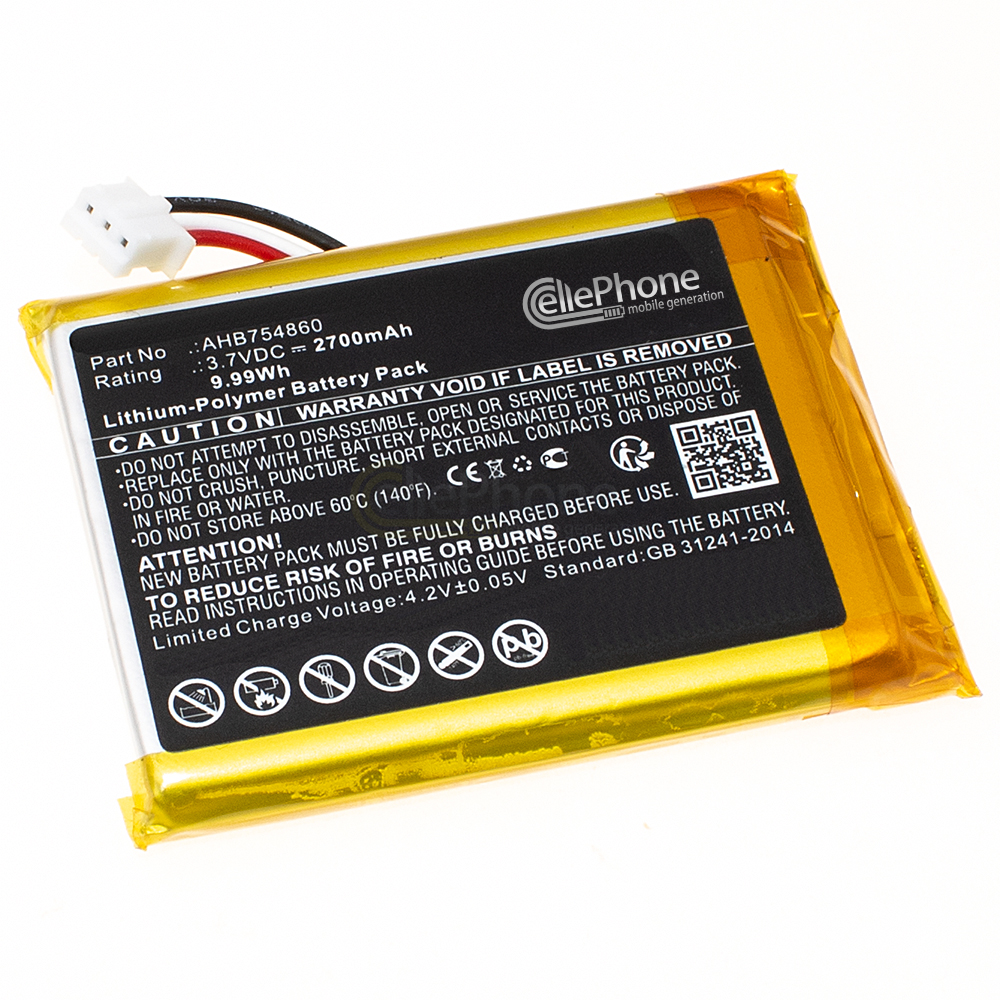 [9874] batteria Li-Polymer per Divoom Ditoo Pro (sostituisce AHB754860) - 2700mAh