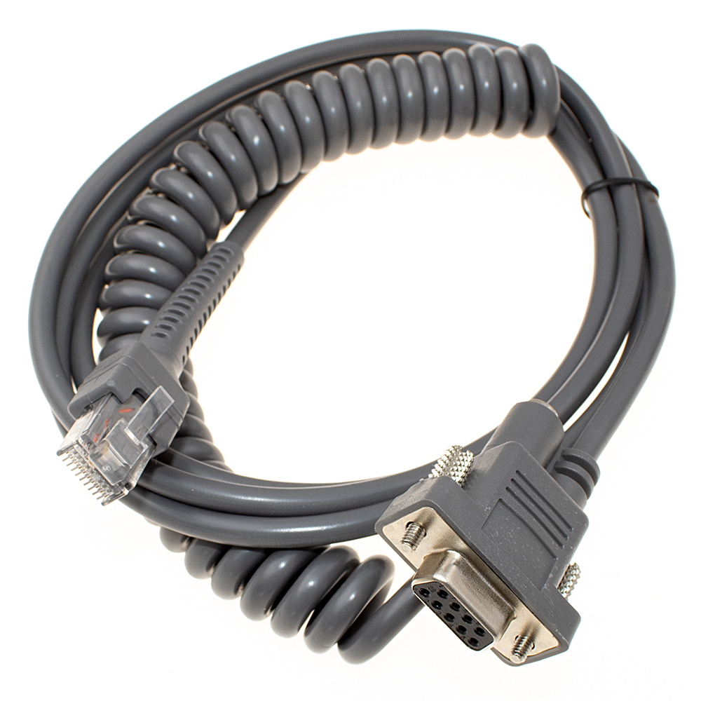 [9881] RS232 cavo di collegamento Symbol RJ45 CBA-U01-S07ZAR - Spiralkabel - 3m