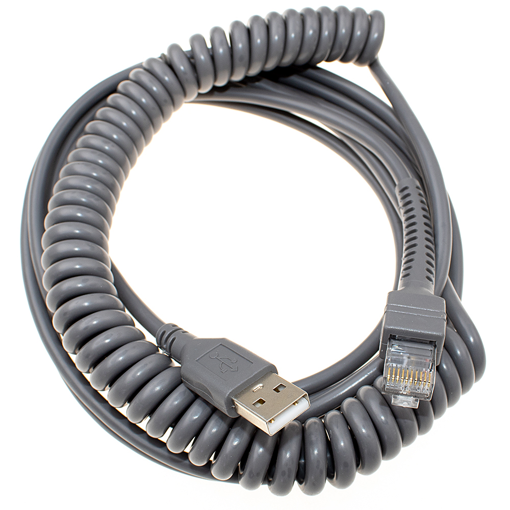 [9883] USB Verbindungskabel Symbol RJ45 CBA-U01-S07ZAR - Spiralkabel - 5m