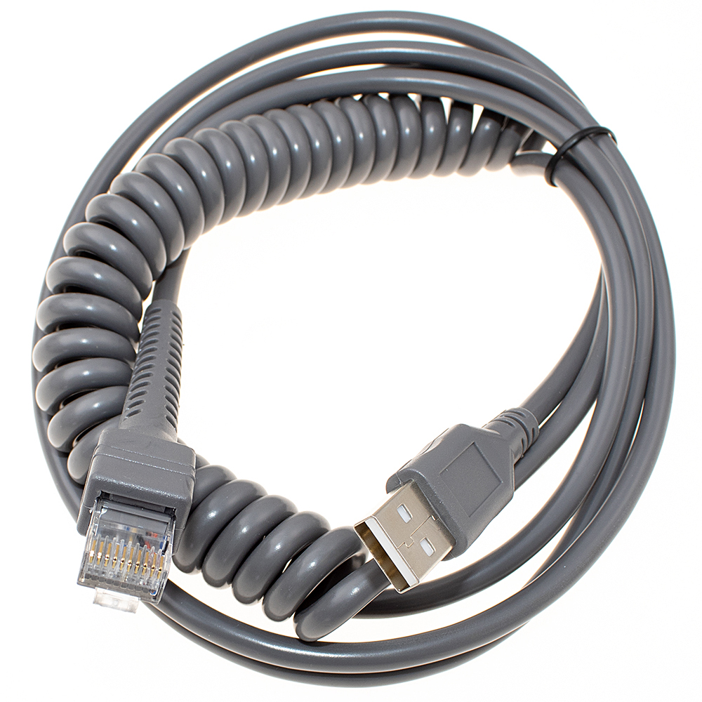 Cable de conexión USB Symbol RJ45 CBA-U01-S07ZAR - cable espiral - 3m