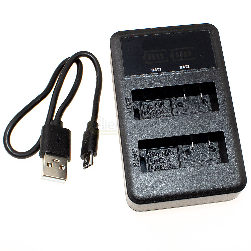 [9897] Dual Battery Charger for Nikon EN-EL14