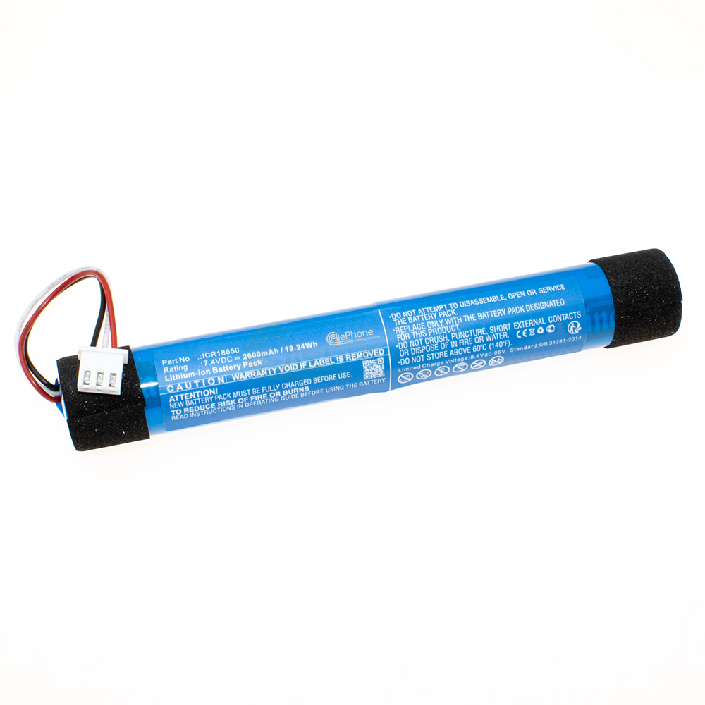 Batterie Li-Ion pour Cleer Stage (remplace ICR18650) - 2600mAh / 7,4V