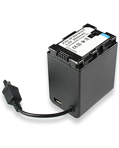 Battery Li-Ion compatible with JVC BN-VG121 (incl Charger + car charger)