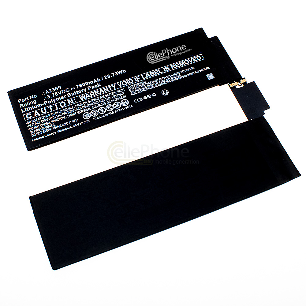 [9926] Batería Li-Polymer para Apple iPad Pro 11 3rd Gen 2021 (reemplazado A2369) - 7600mAh / 3,76V