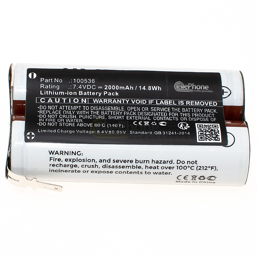 Battery Li-Ion for Bosch UNEO (replaced 100536) - 2000mAh / 7,4V
