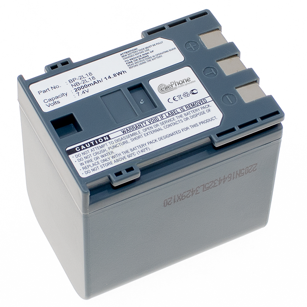 Accu Li-Ion compatibel met Canon BP-2L18 - 2000mAh / 7,4V