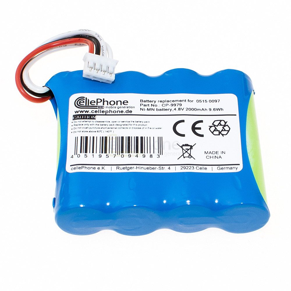 [9979] Battery Ni-MH for Testo 350 454 Control (replaced 0515 0097) - 2000mAh / 4,8V