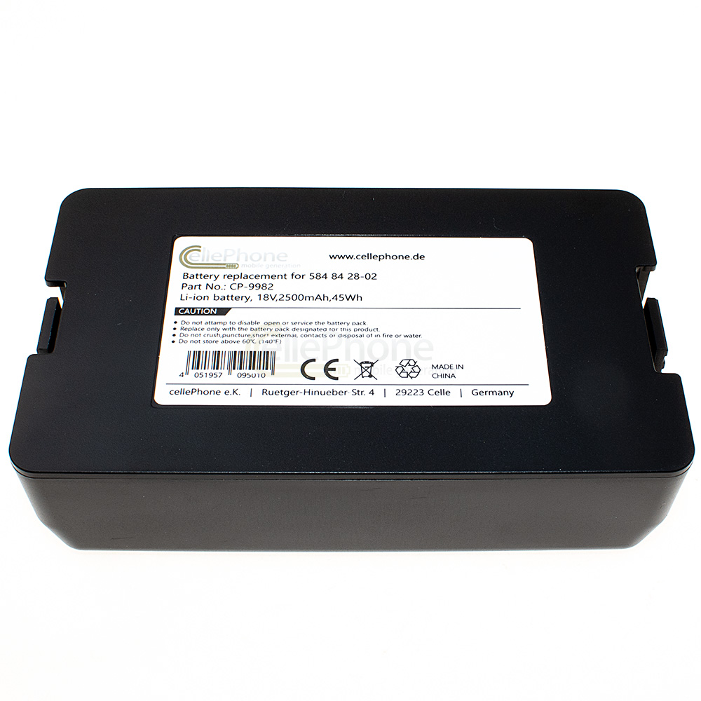 [9982] Battery Li-Ion for Husqvarna Automower 115H - McCulloch ROB 500 600 800 S400 - Gardena Sileno Life City Sileno+ Minimo (replaced 584 84 28-02) - 2500mAh / 18V
