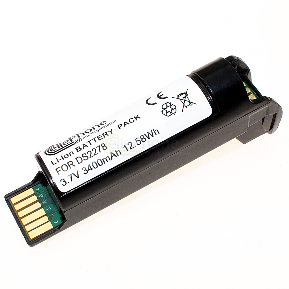 [9985] Battery Li-Ion for Zebra CR2278 CR2278-PC DS22 DS2208 DS2278 DS2278-HC DS2278SR Delfiscan M81 (replaced BT-000317-01) - 3400mAh
