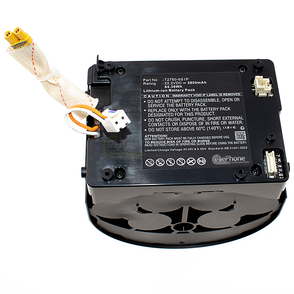 [9990] Battery Li-Ion for Eufy Mach V1 T2750 Wet & Dry (replaced T2750-6S1P) - 3800mAh / 22,2V