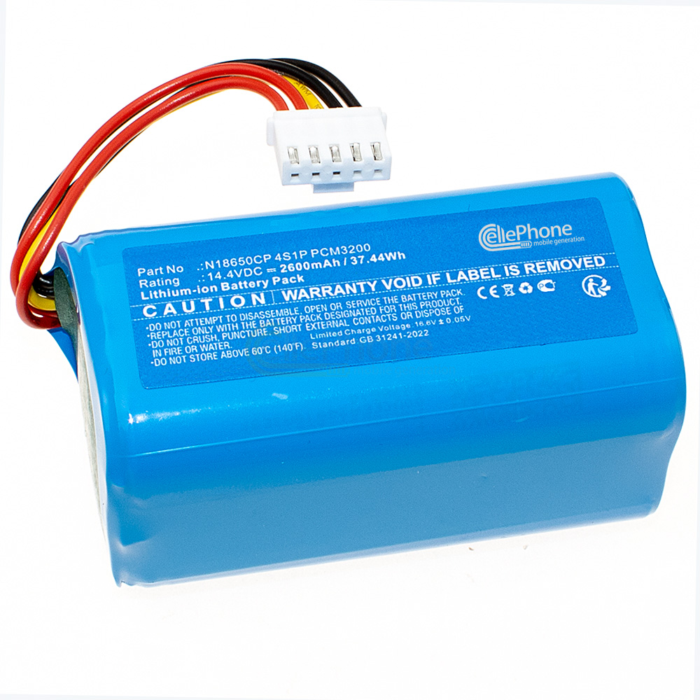 Batterie Li-Ion pour Airrobo T20+ (remplace N18650CP 4S1P PCM3200) - 2600mAh / 14,4V