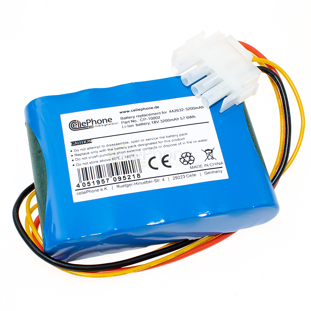 [10002] Batería Li-Ion para AL-KO Robolinho 100 110 1100 41.6 - Solo 700 700E 1000 1100 - Efco 700 - Kärcher RLM4 (reemplazado 442175) - 3200mAh / 18V