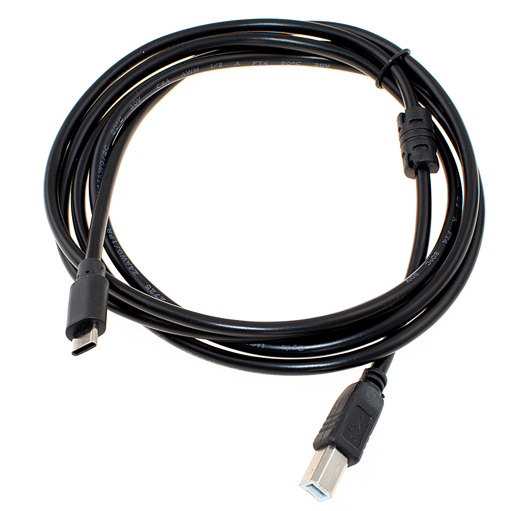 [10007] Cable de datos – Conector Type C USB-C a USB B USB-B 2.0 – Impresoras, discos duros externos, unidades, controladores MIDI - 2m
