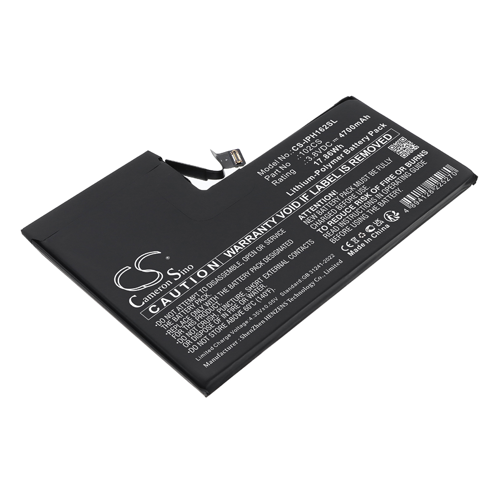 [10044] batteria Li-Polymer per Apple iPhone 16 Pro Max A3084 A3295 A3296 A3297 (sostituisce für 102CS)