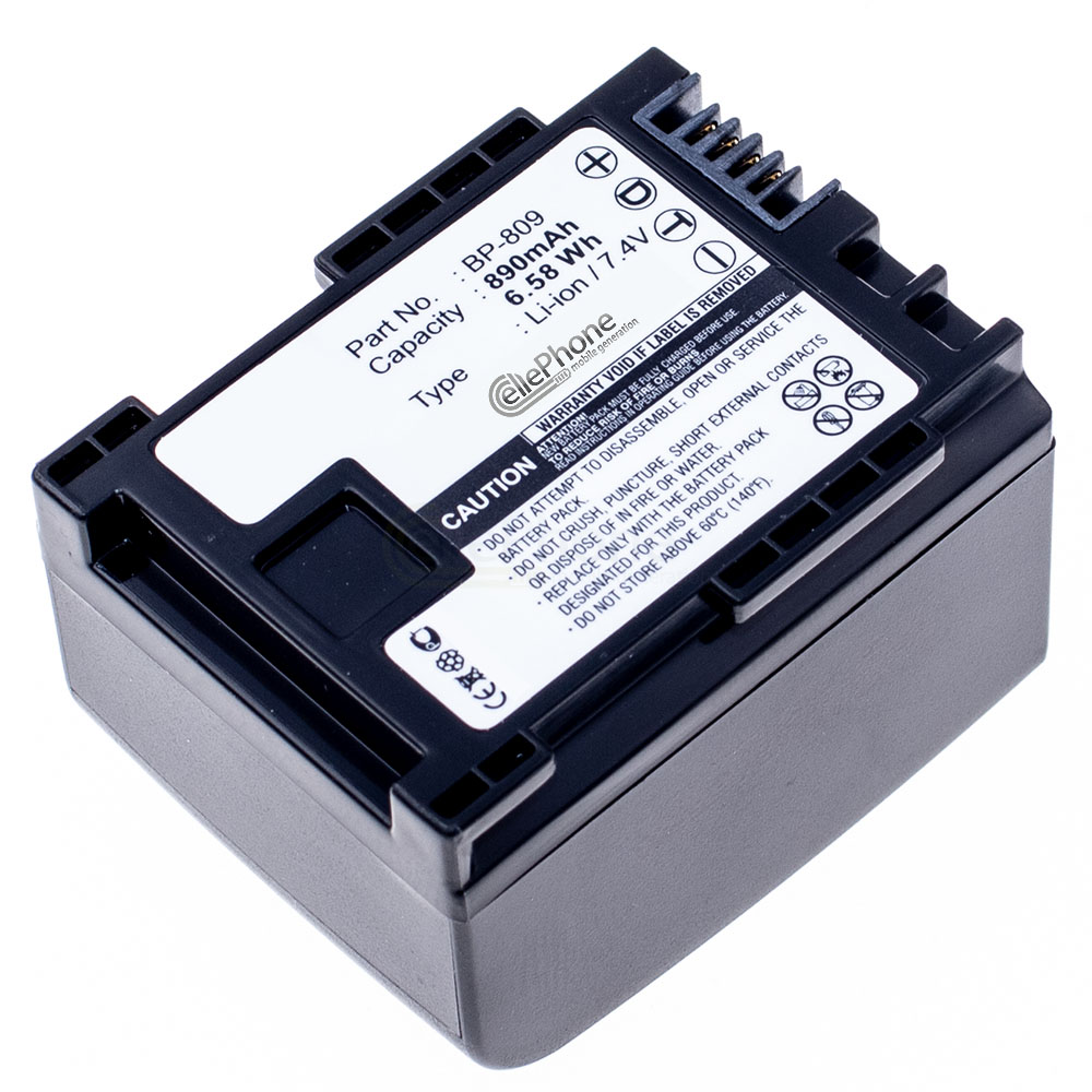 batteria Li-Ion compatibile con Canon BP-809