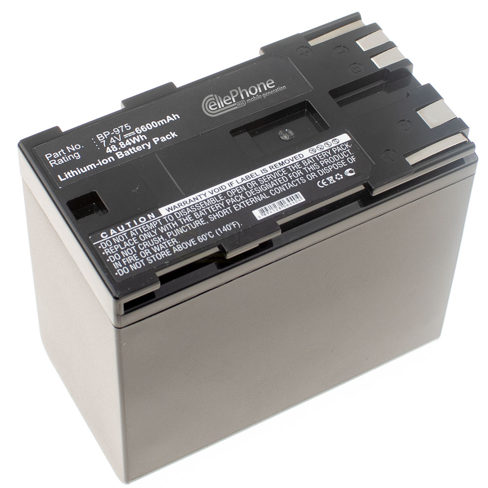 [1810] Battery Li-Ion compatible with Canon BP-925 / BP-955 / BP-970 / BP-970G / BP-975 - 6600mAh / 7,4V