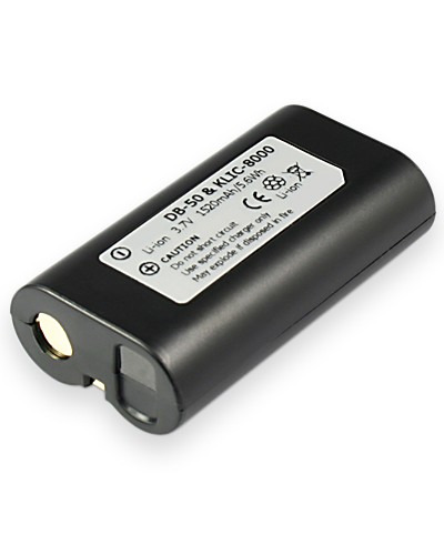 [1893] Batterie Li-Ion compatible avec Kodak Klic-8000 / Ricoh DB-50