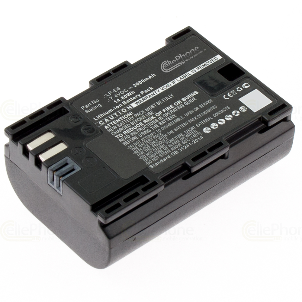 [1900] Batterie Li-Ion compatible avec Canon LP-E6 / LP-E6N - 2000mAh / 7,4V