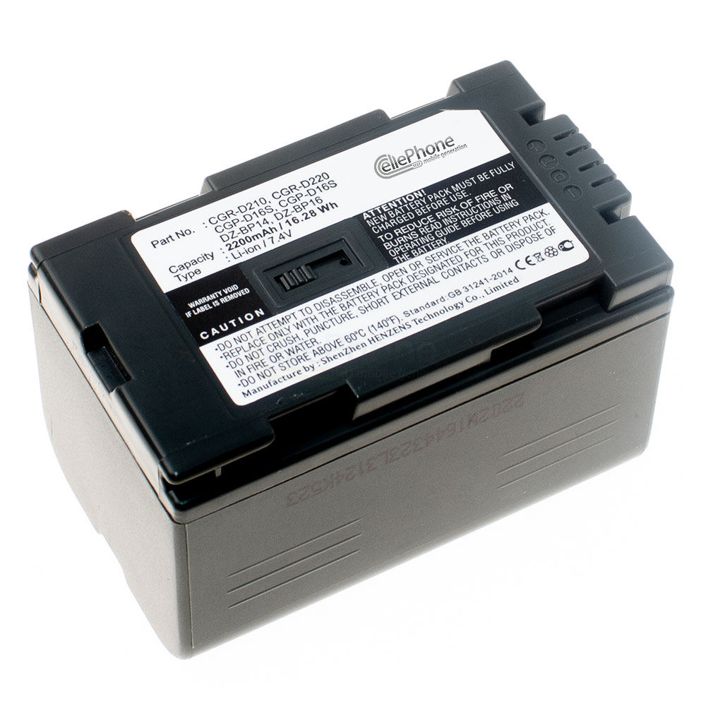 [1945] Accu Li-Ion compatibel met Panasonic CGR-D220 - 2200 mAh