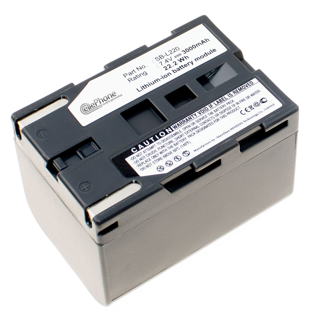[1972] Batterie Li-Ion compatible avec Samsung SB-L220 - 3000mAh / 7,4V