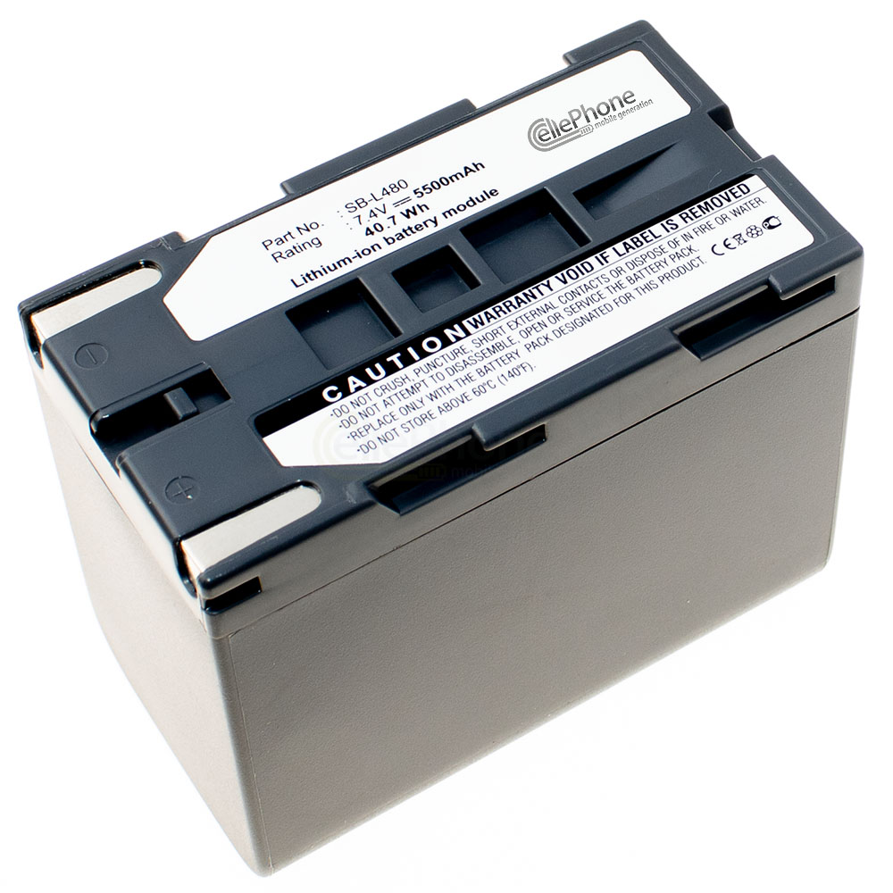 [1974] Battery Li-Ion compatible with Samsung SB-L480 - 5500mAh / 7,4V