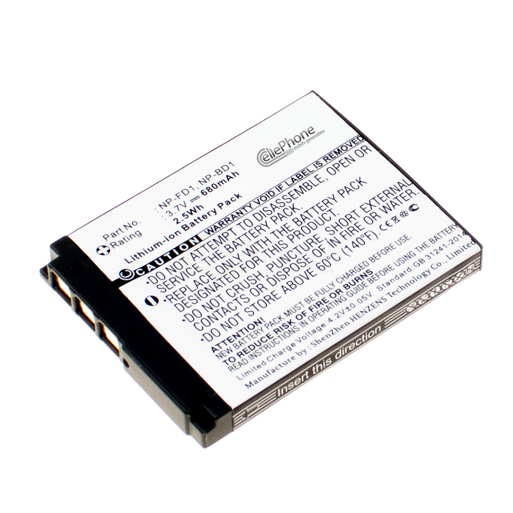 batteria Li-Ion compatibile con Sony NP-BD1 / NP-FD1