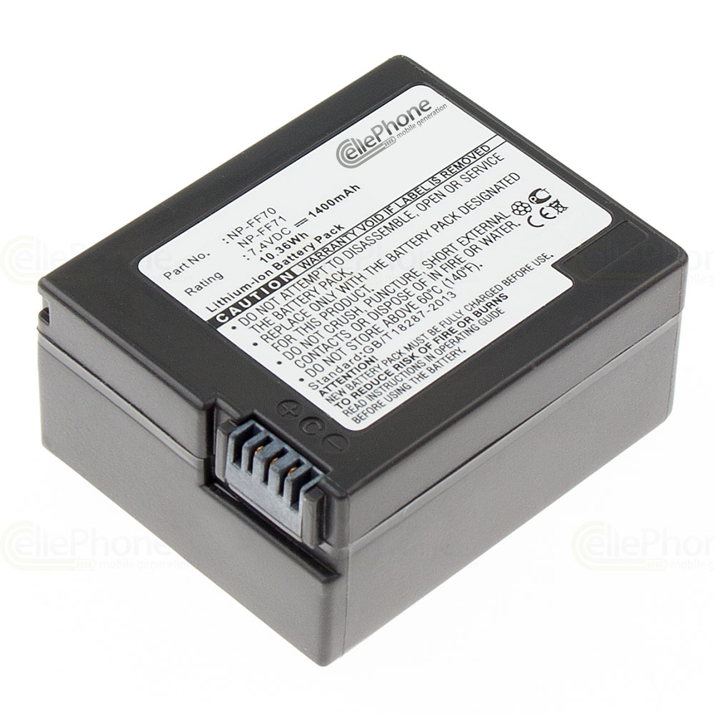 batteria Li-Ion compatibile con Sony NP-FF70 / FF71