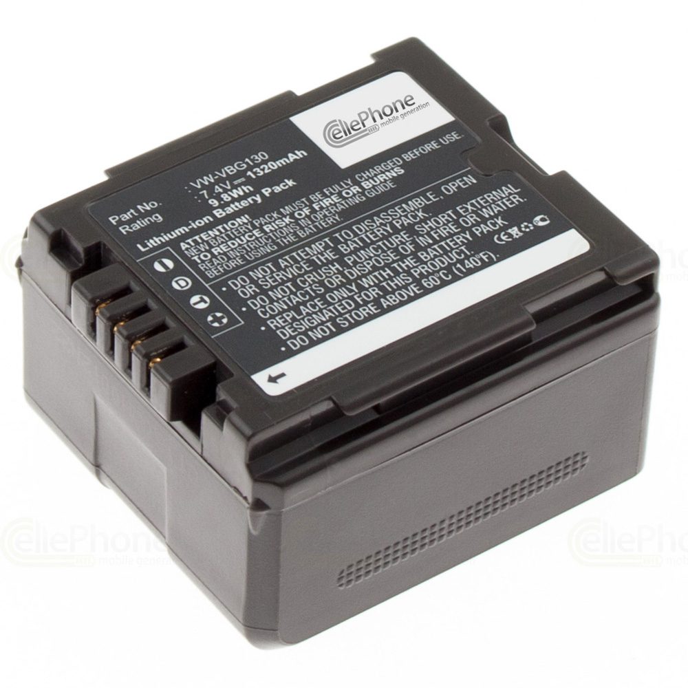 [2046] Battery Li-Ion compatible with Panasonic VW-VBG130 (Intelligent Battery system - 100% compatible)