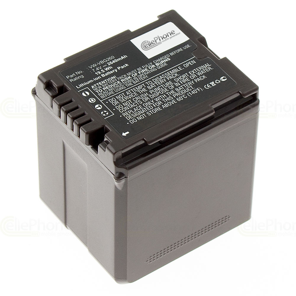 Accu Li-Ion compatibel met Panasonic VW-VBG260 (intelligent accusysteem - 100% compatibel)